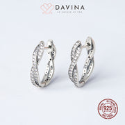 DAVINA Ladies Melitha Earrings Silver Color S925