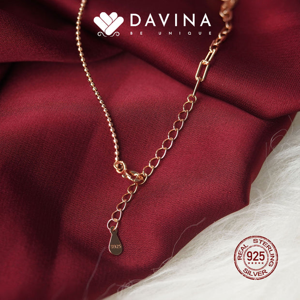 DAVINA Ladies Leliya Necklace Rose Gold Color S925