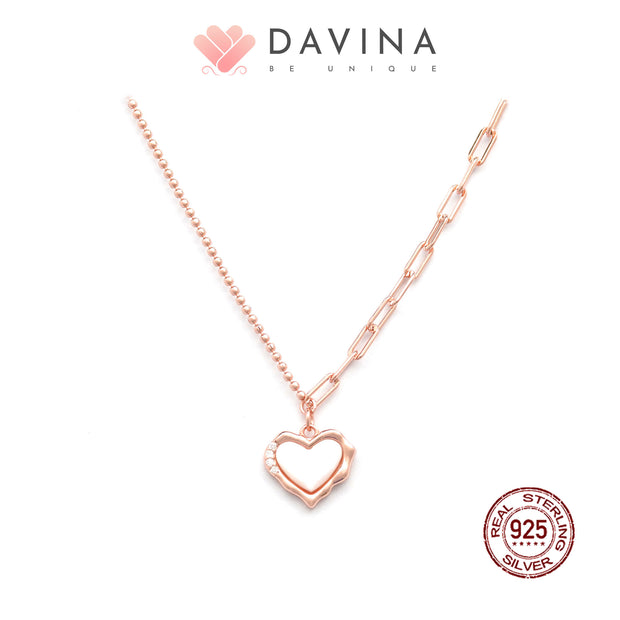 DAVINA Ladies Leliya Necklace Rose Gold Color S925