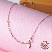 DAVINA Ladies Pony Necklace Rose Gold Color S925