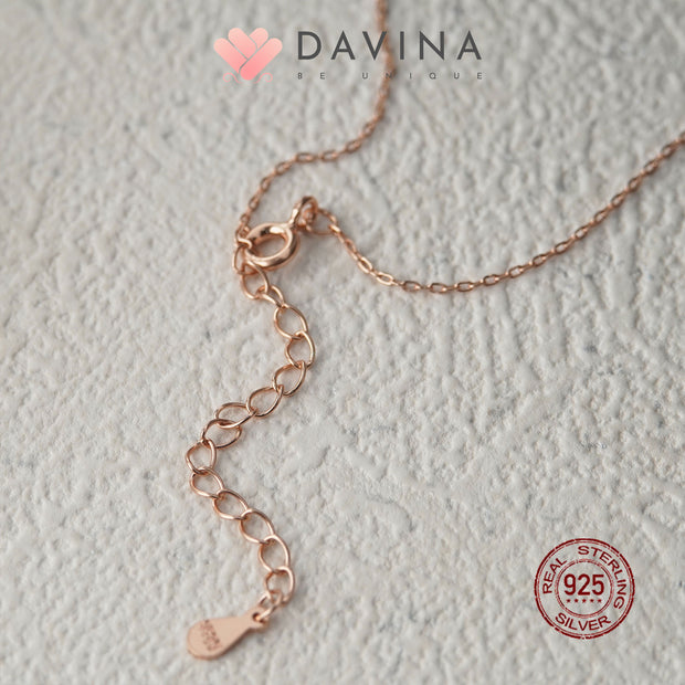 DAVINA Ladies Lovels Necklace Rose Gold Color Sterling Silver 925