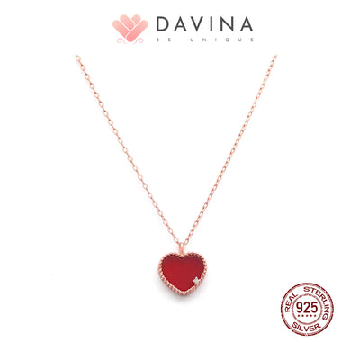 DAVINA Ladies Lovels Necklace Rose Gold Color S925