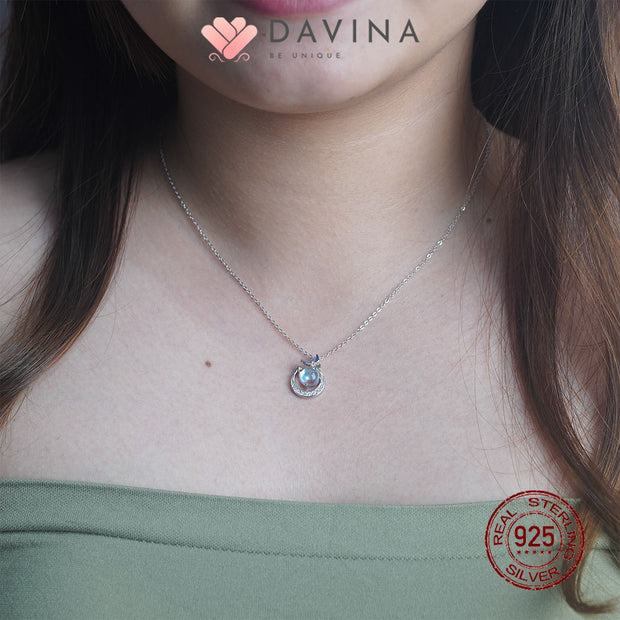 DAVINA Ladies Moonlight Necklace Silver Color Sterling Silver 925
