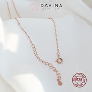 DAVINA Ladies Lovelyn Necklace Rose Gold Color S925