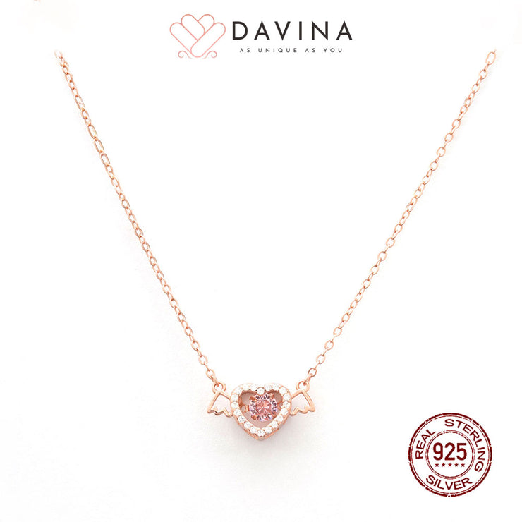 DAVINA Ladies Lovelyn Necklace Rose Gold Color S925