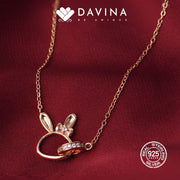 DAVINA Ladies Rarita Necklace Rose Gold Color S925