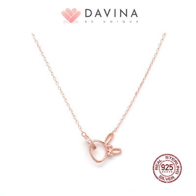 DAVINA Ladies Rarita Necklace Rose Gold Color S925