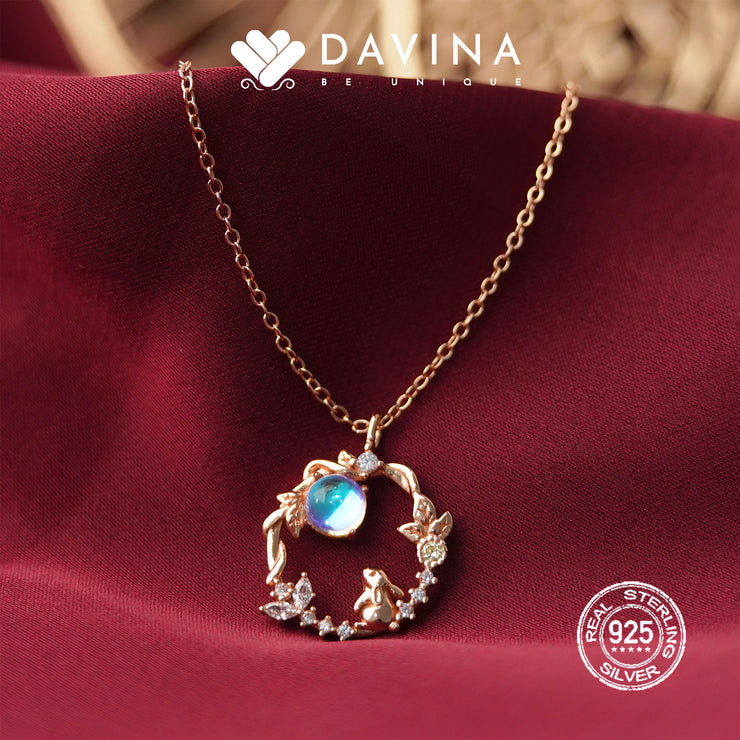 DAVINA Ladies Coco Necklace Rose Gold Color Sterling Silver 925