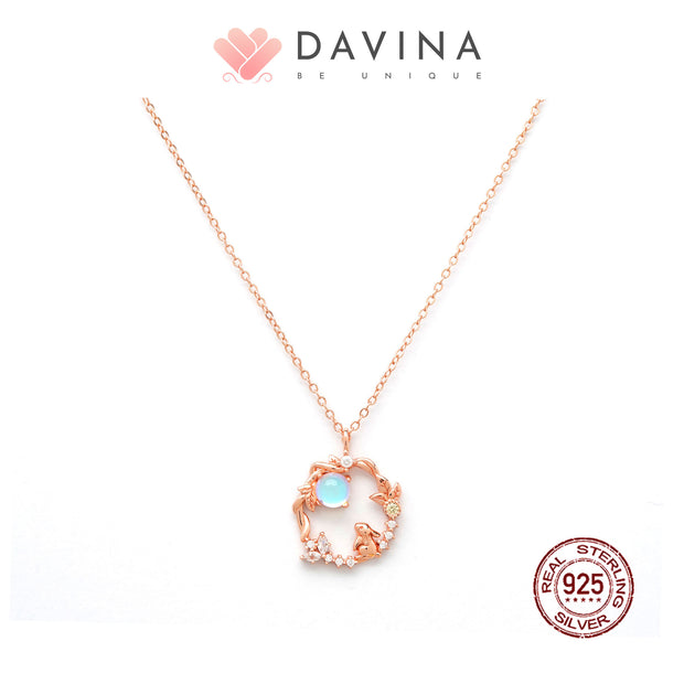 DAVINA Ladies Coco Necklace Rose Gold Color S925