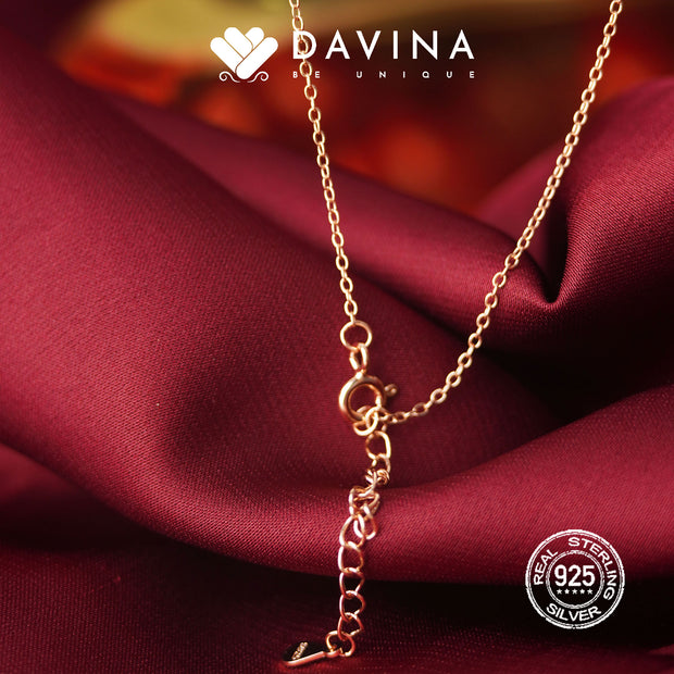 DAVINA Ladies Renita Necklace Rose Gold Color S925