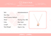 DAVINA Ladies Envelope Necklace Rose Gold Color S925