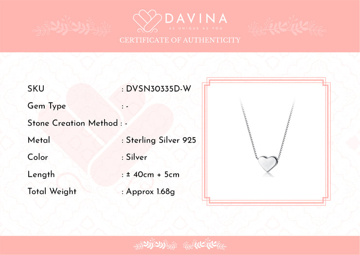 DAVINA Ladies Nyla Necklace Sterling Silver 925