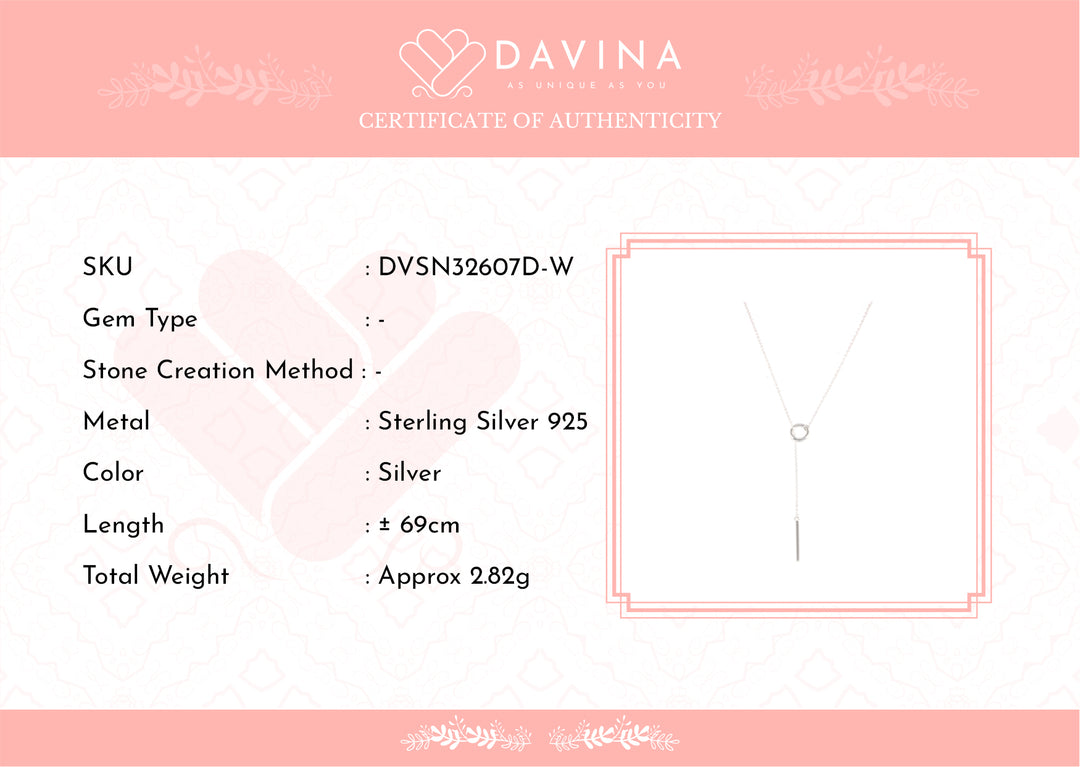 DAVINA Ladies Raelyn Necklace Sterling Silver 925
