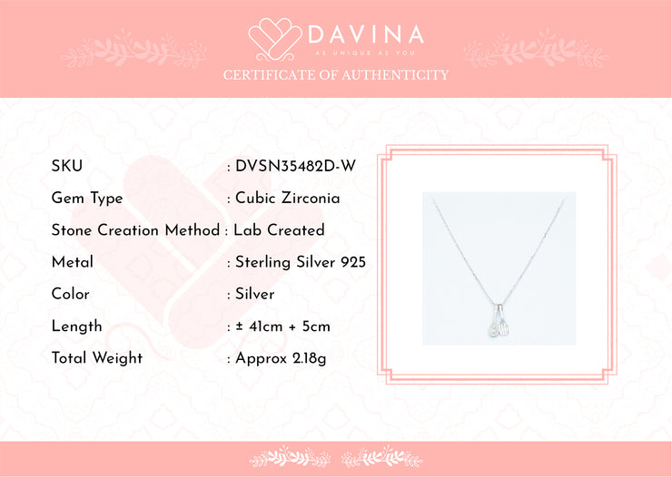 DAVINA Ladies Spoon Necklace Sterling Silver 925