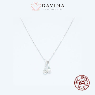 DAVINA Ladies Spoon Necklace Silver Color S925
