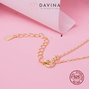 DAVINA Ladies Spoon Necklace Gold Color Sterling Silver 925