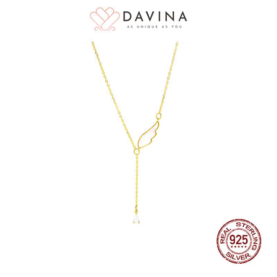 DAVINA Ladies Jeslyn Necklace Gold Color Sterling Silver 925