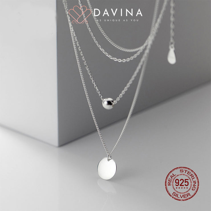 DAVINA Ladies Alivia Necklace Sterling Silver 925