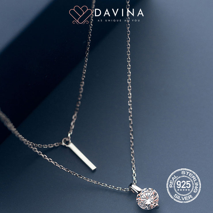 DAVINA Ladies Alexya Necklace Sterling Silver 925