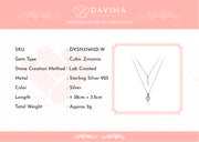 DAVINA Ladies Alexya Necklace Sterling Silver 925