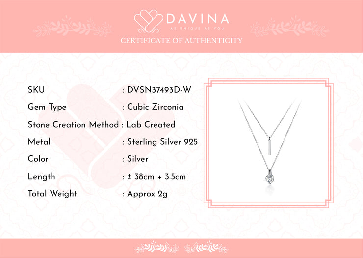 DAVINA Ladies Alexya Necklace Sterling Silver 925