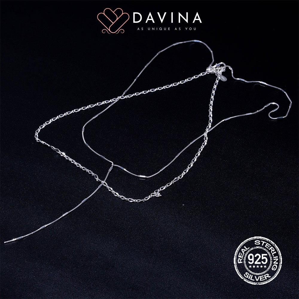 DAVINA Ladies Richela Necklace Silver Color Sterling Silver 925