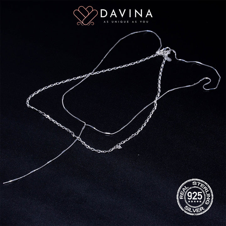 DAVINA Ladies Richela Necklace Silver Color Sterling Silver 925