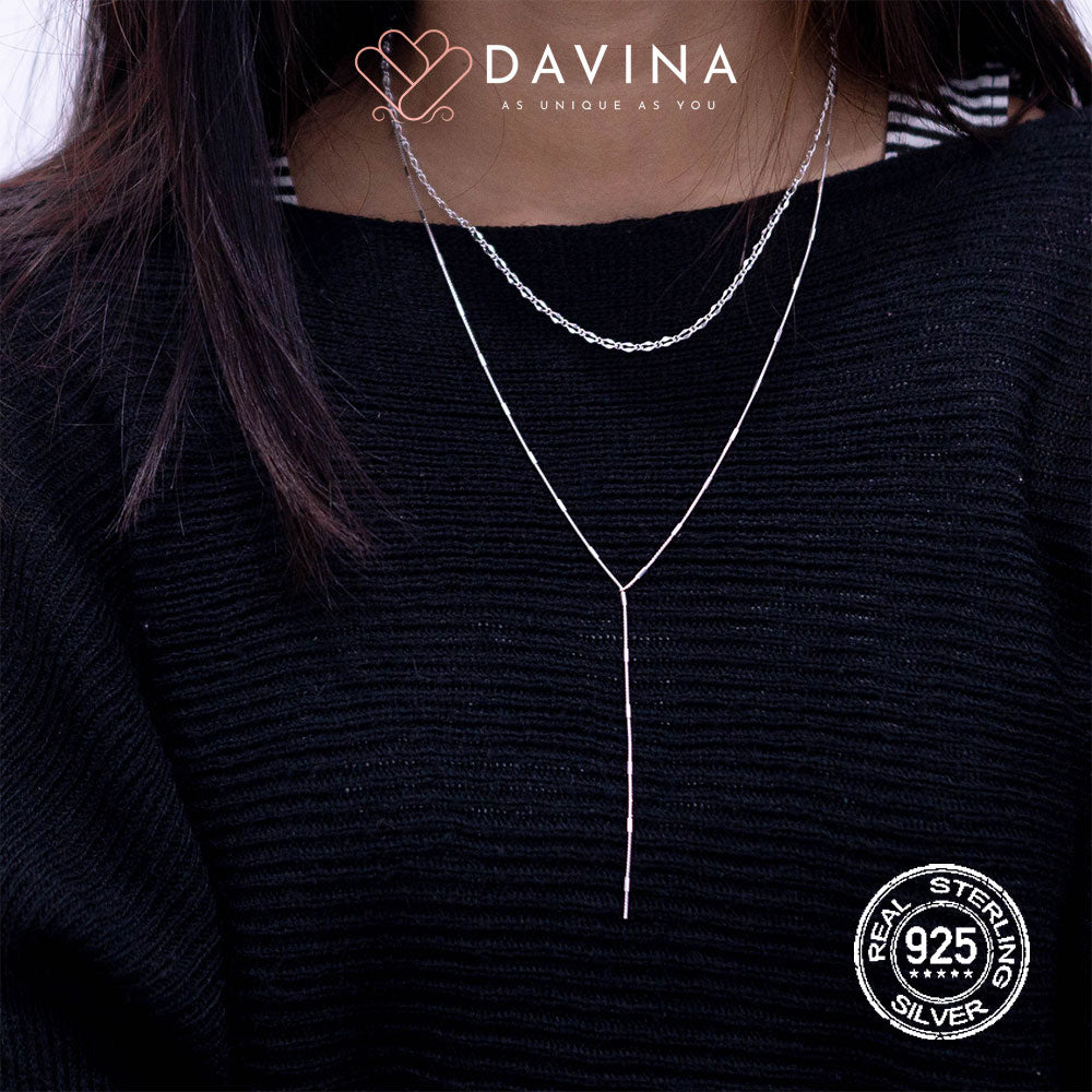 DAVINA Ladies Richela Necklace Silver Color Sterling Silver 925