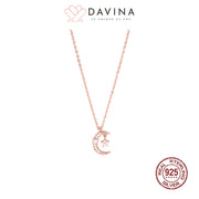 DAVINA Ladies Adzkia Necklace Rose Gold Color Sterling Silver 925