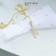 DAVINA Ladies Aldora Necklace Gold Color Sterling Silver 925