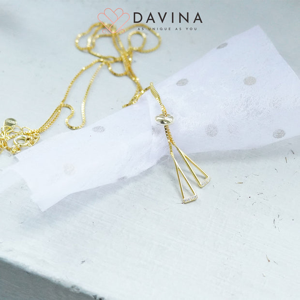 DAVINA Ladies Aldora Necklace Gold Color S925