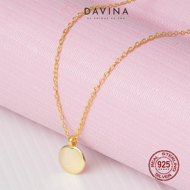 DAVINA Ladies Meira Necklace Gold Color Sterling Silver 925