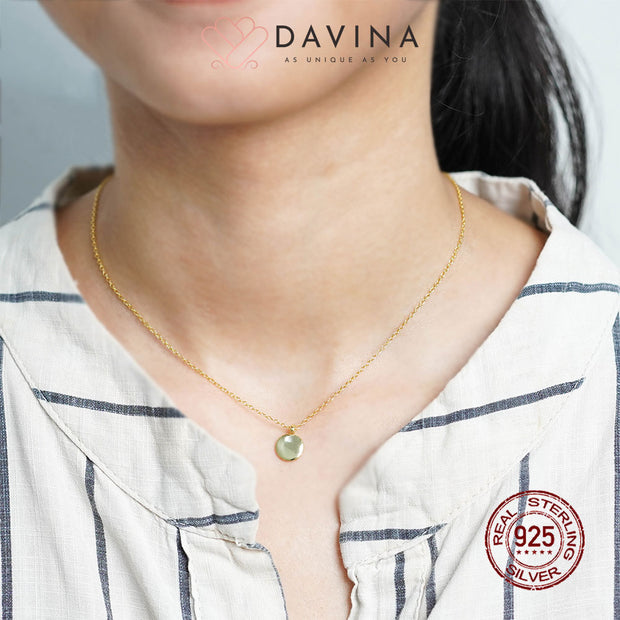 DAVINA Ladies Meira Necklace Gold Color Sterling Silver 925