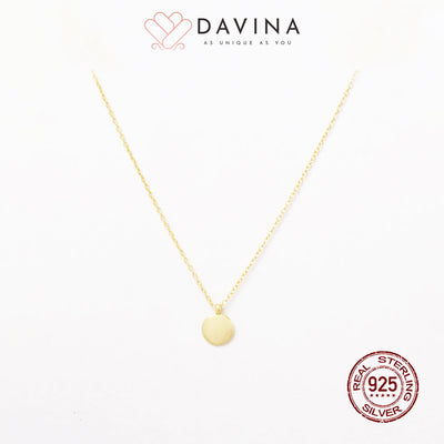 DAVINA Ladies Meira Necklace Gold Color Sterling Silver 925