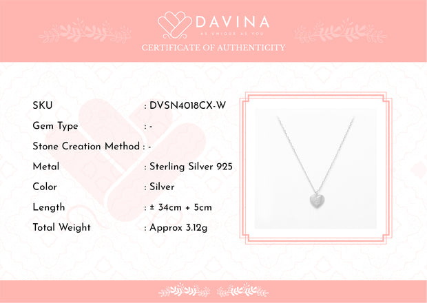 DAVINA Ladies Loven Necklace Sterling Silver 925