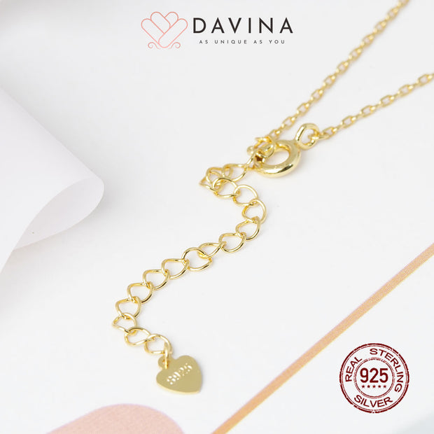 DAVINA Ladies Loven Necklace Gold Color Sterling Silver 925