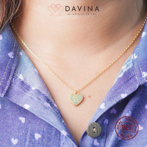 DAVINA Ladies Loven Necklace Gold Color Sterling Silver 925