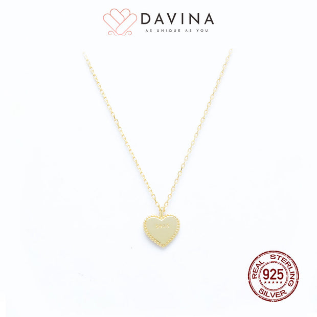 DAVINA Ladies Loven Necklace Gold Color Sterling Silver 925