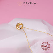 DAVINA Ladies Kesya Necklace Gold Color S925
