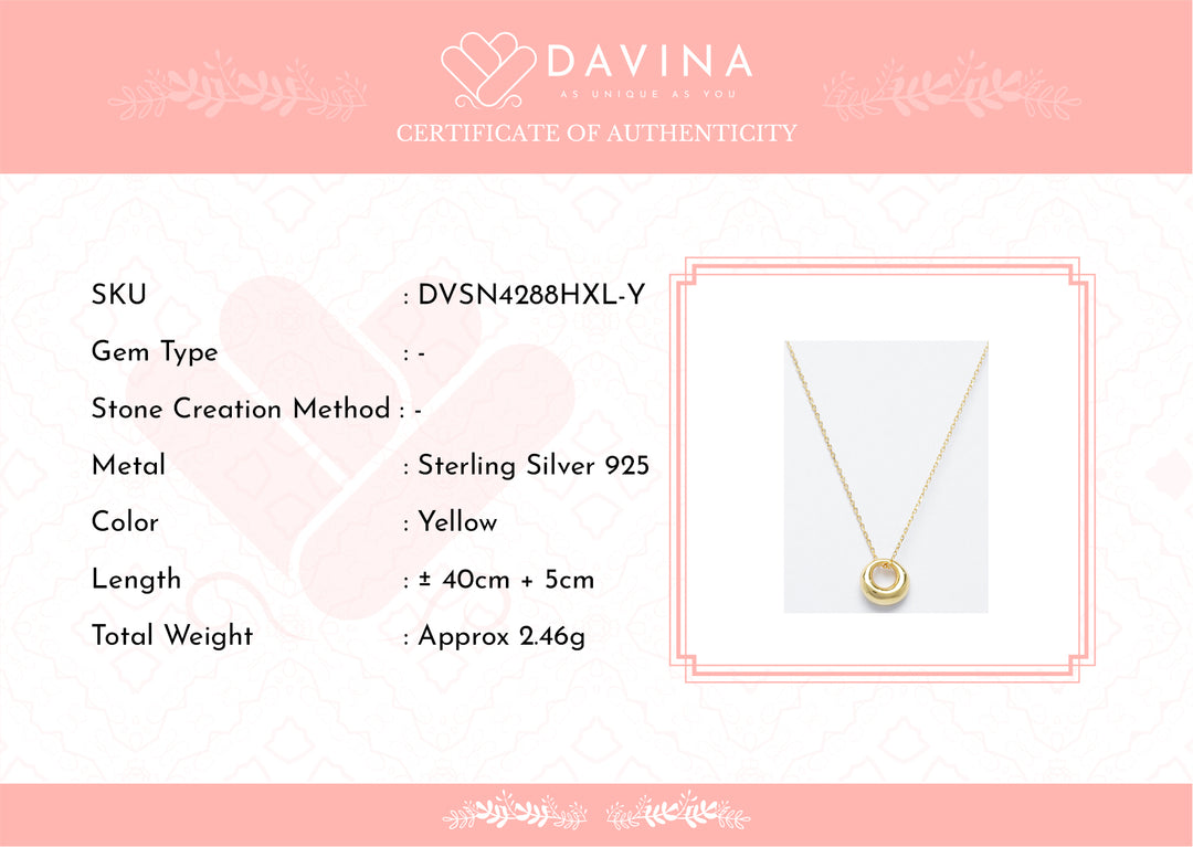 DAVINA Ladies Kesya Necklace Gold Color Sterling Silver 925