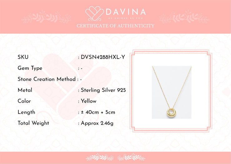 DAVINA Ladies Kesya Necklace Gold Color Sterling Silver 925