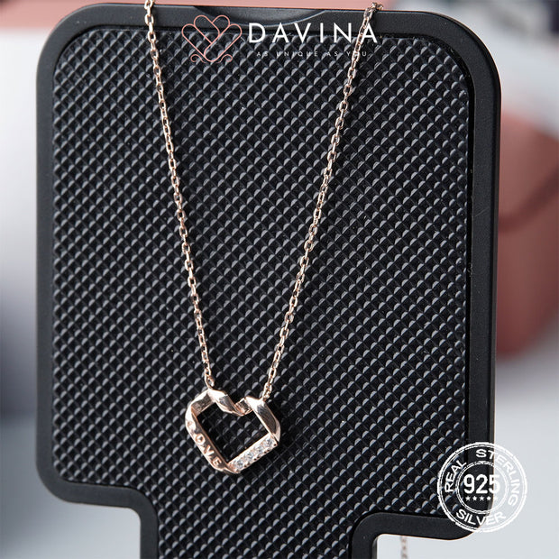 DAVINA Ladies Ivelle Necklace Rose Gold Color S925