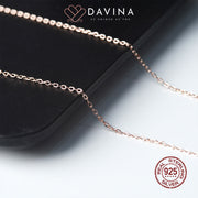 DAVINA Ladies Ivelle Necklace Rose Gold Color S925