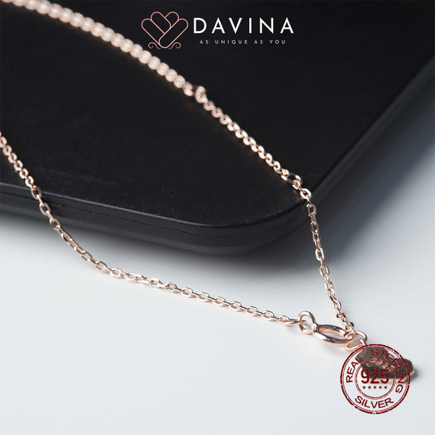 DAVINA Ladies Darlene Necklace Rose Gold Color S925