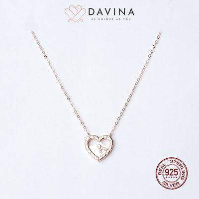 DAVINA Ladies Darlene Necklace Rose Gold Color S925