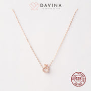 DAVINA Ladies Chloe Necklace Rose Gold Color S925