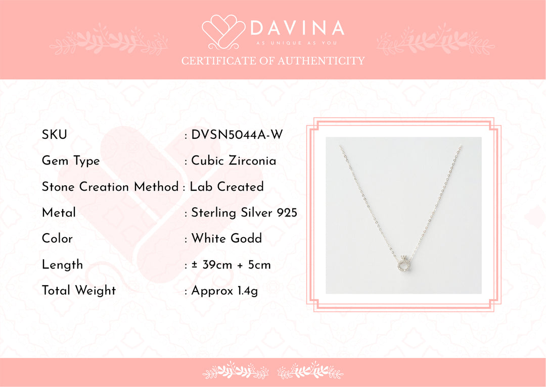 DAVINA Ladies Khloe Necklace Sterling Silver 925