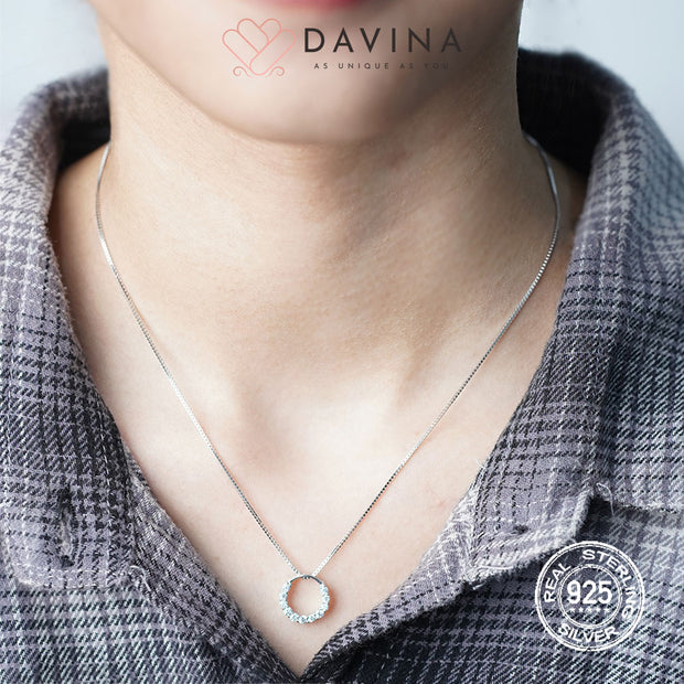 DAVINA Ladies Sharent Necklace Silver Color S925