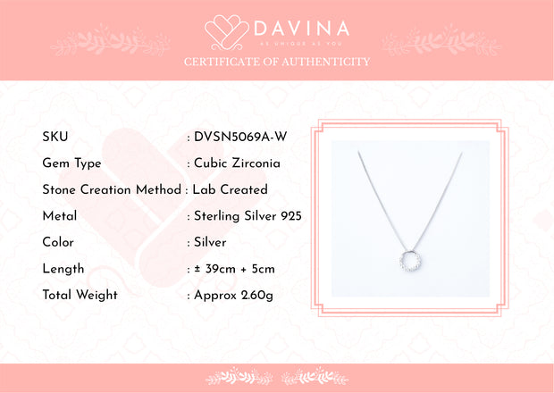 DAVINA Ladies Sharent Necklace Silver Color S925