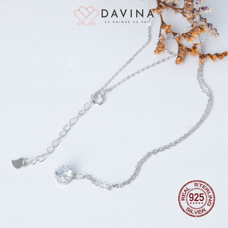 DAVINA Ladies Sandra Necklace Silver Color S925